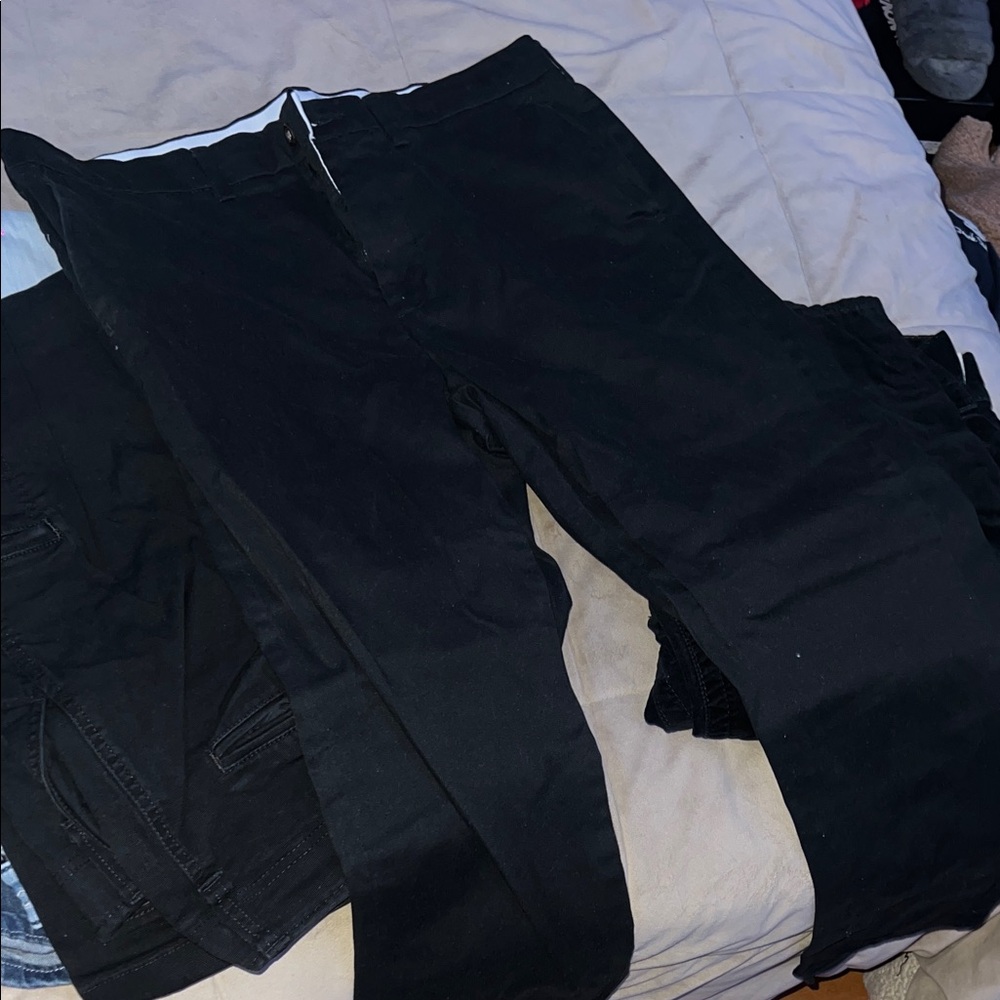 George Men's Black Dress Pants